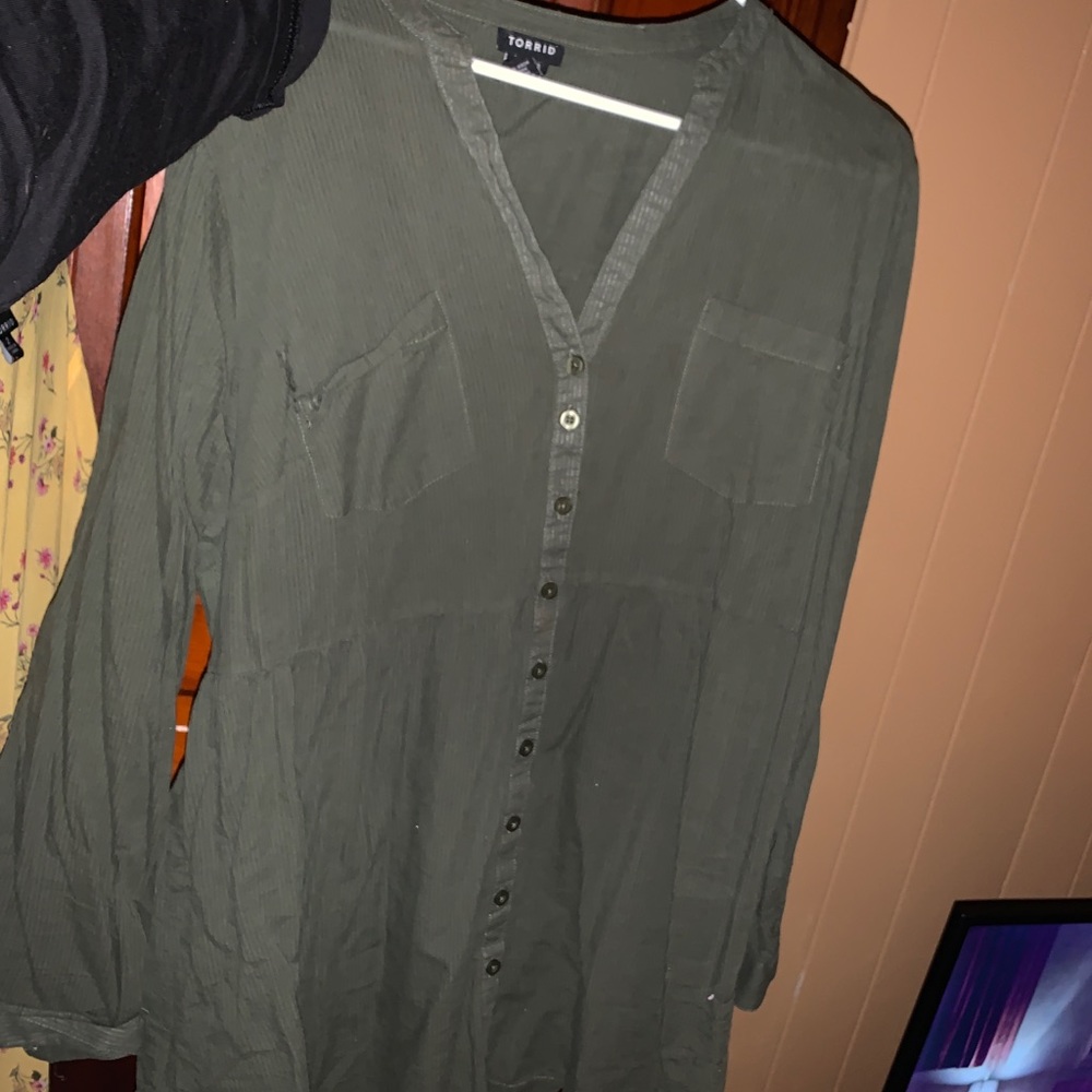Torrid olive shirt